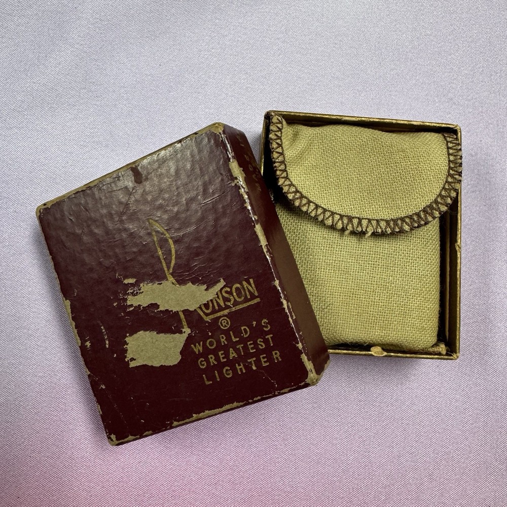 Original VTG Ronson Standard Lighter w/Box And Soft Case. Untested