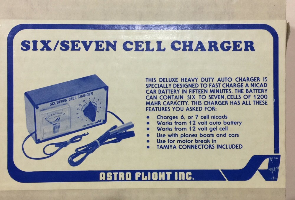 VINTAGE SIX / SEVEN CELL CHARGER BY, "ASTRO FLIGHT"