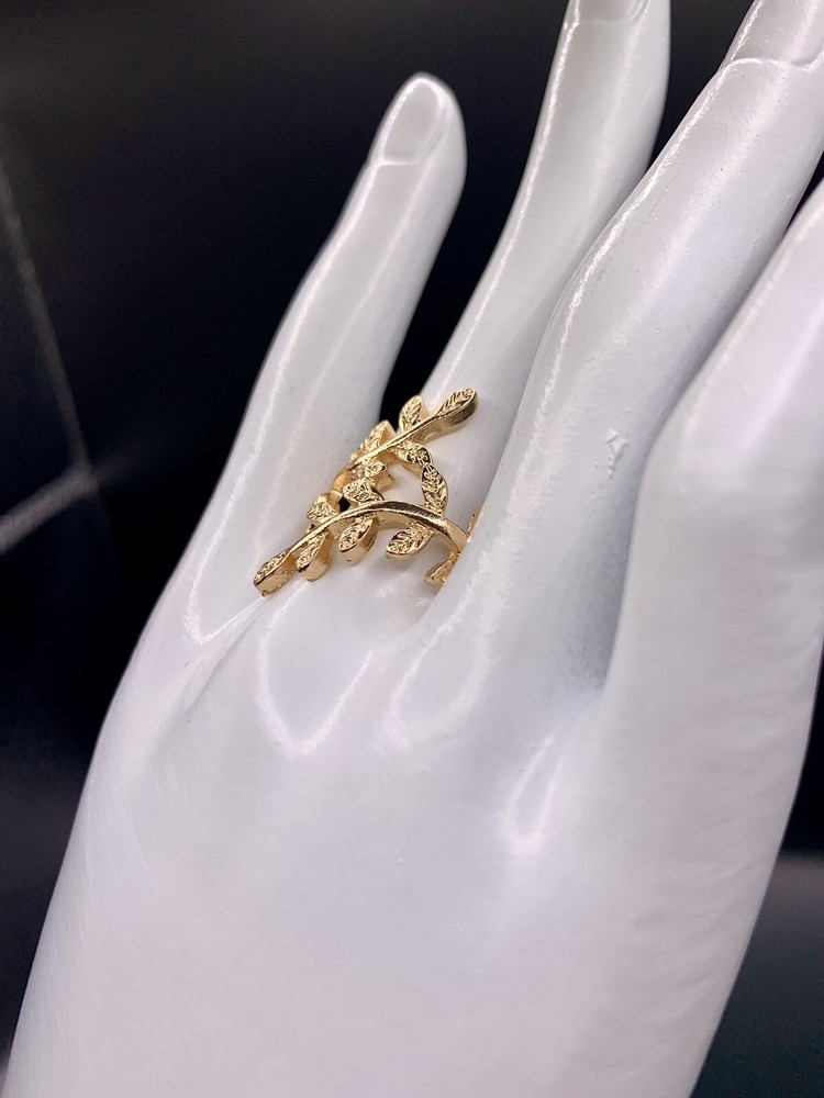 Handmade Gold Ring Botanical Leaf