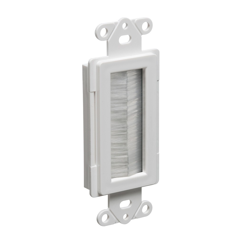 Arlington® CED135WP Cable Entry Strap Brush-Style Opening includes Wall Plate