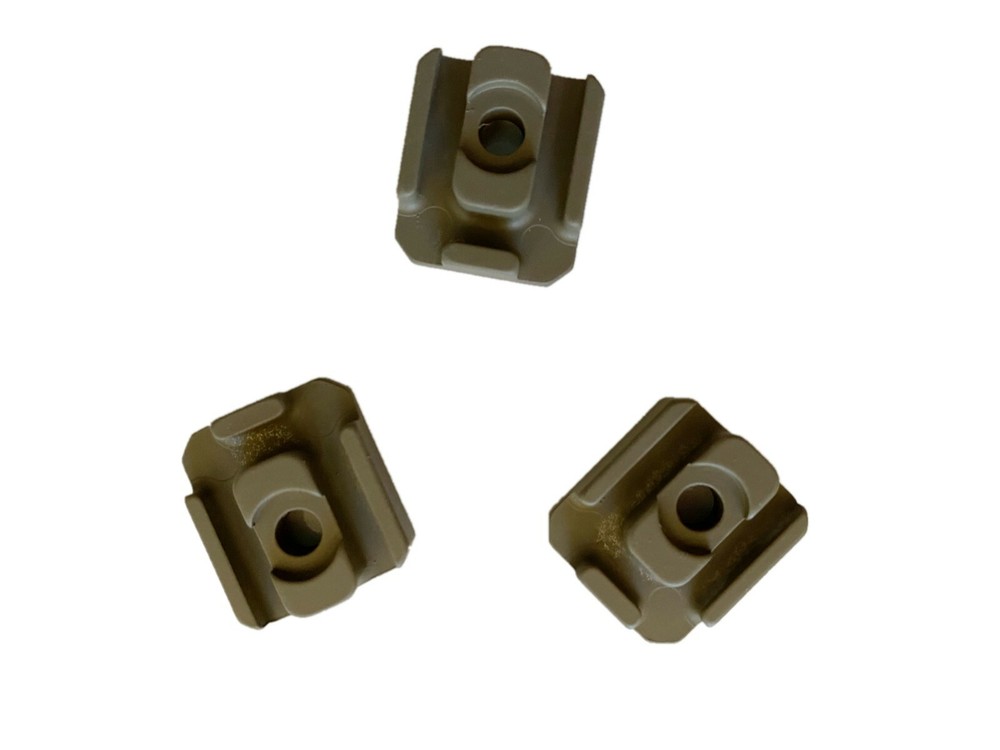 3PACK! Pressure Switch/Wire/Cable Management Mounting Plate For MLOK Rail -TAN