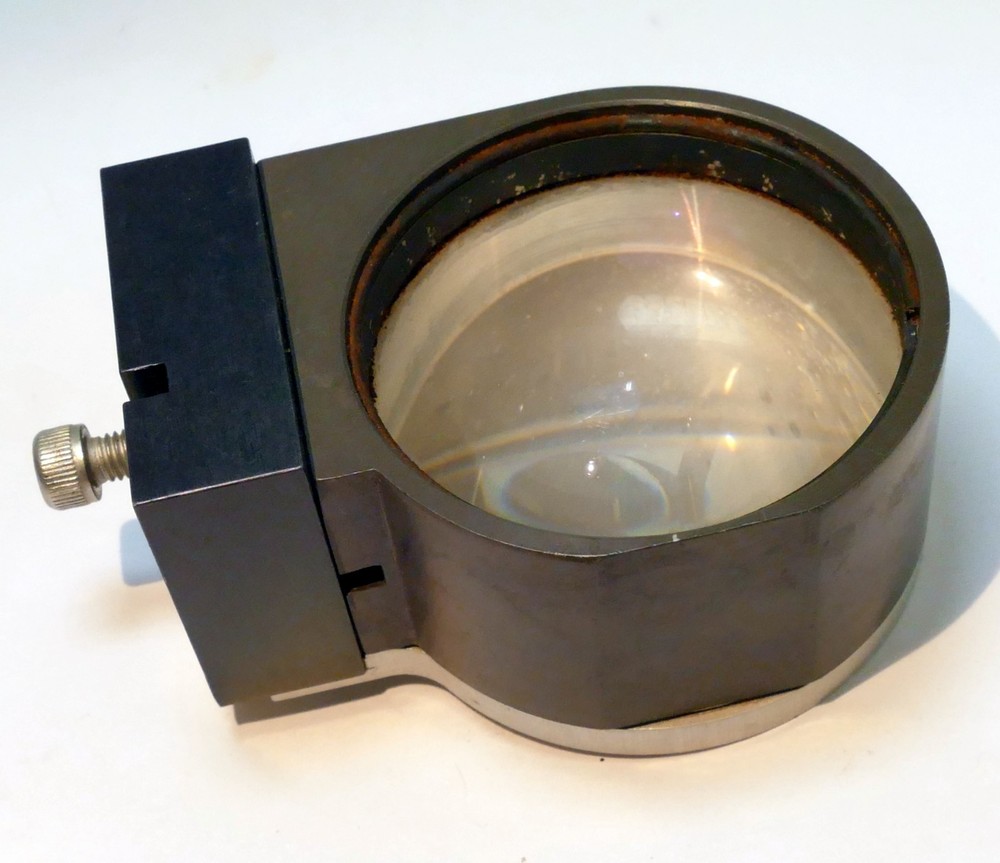 Microscope Optics Magnifier Accessory - Attachment 2" glass OD