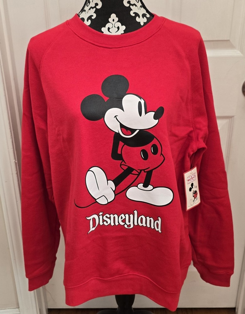 Disney Mickey Mouse RED Classic Pullover Sweatshirt Unisex  Adults Sz XXL NWT