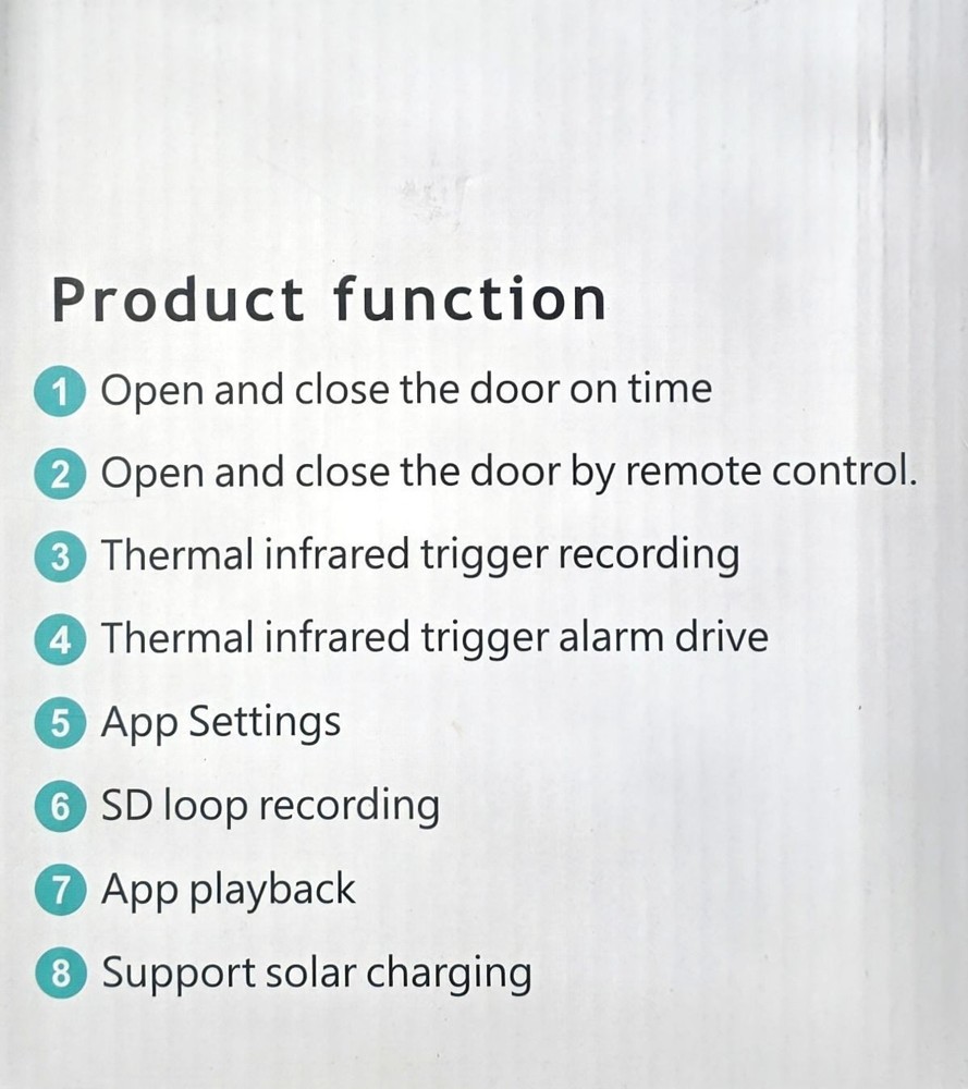 Smart Automatic Chicken Coop Door – Solar Powered, App & Remote Control