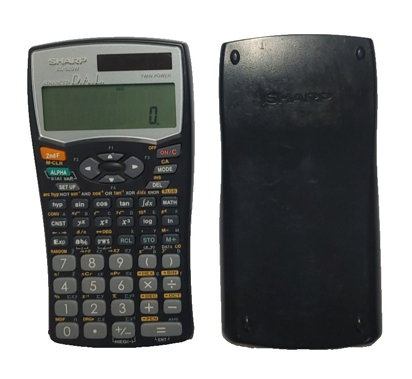 Sharp El-520w Scientific Calculator Used * Working *