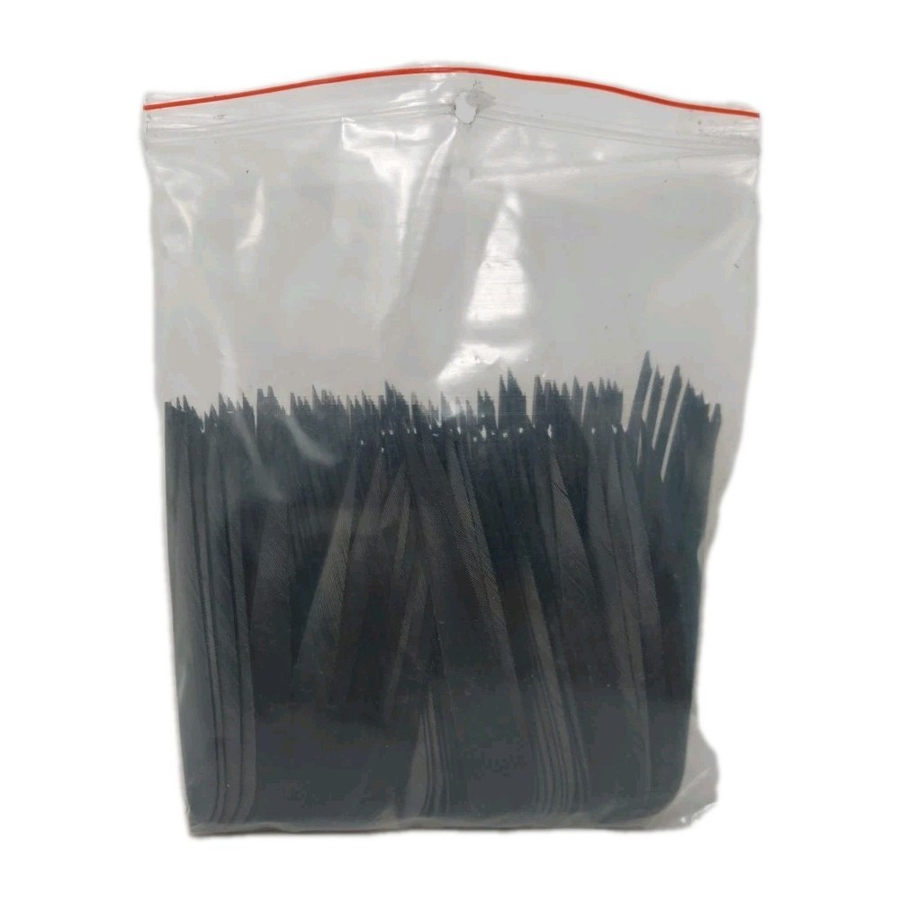 100pk Archery Arrow Feathers 4" Left Wing: Parabolic Black