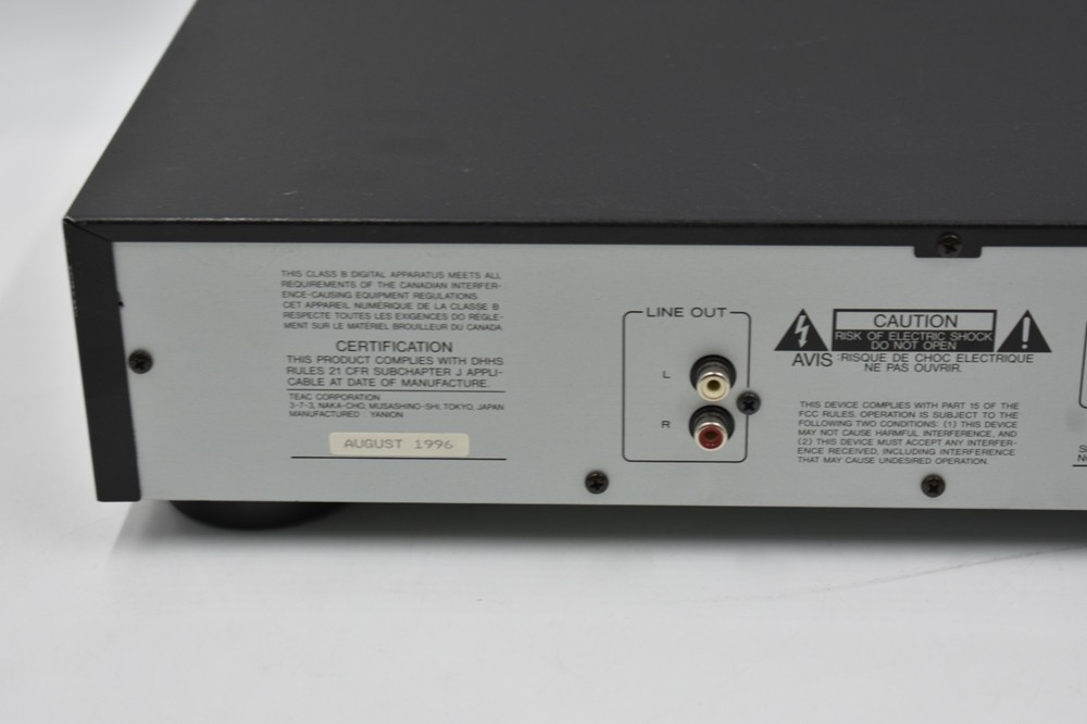 TEAC CD-P1100 CD Player Single Disc Tested Working No Remote