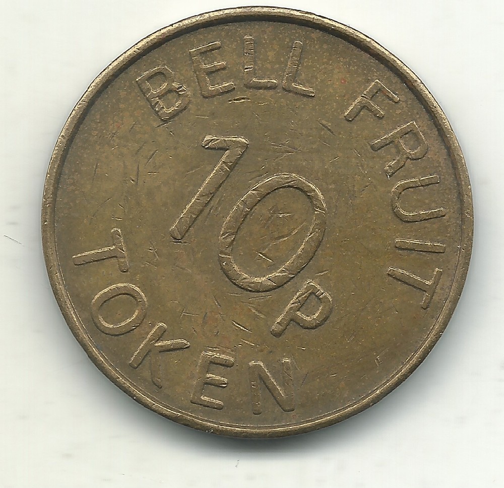 HIGH GRADE BELL FRUIT ENGLAND PENCE TOKEN-MAY201