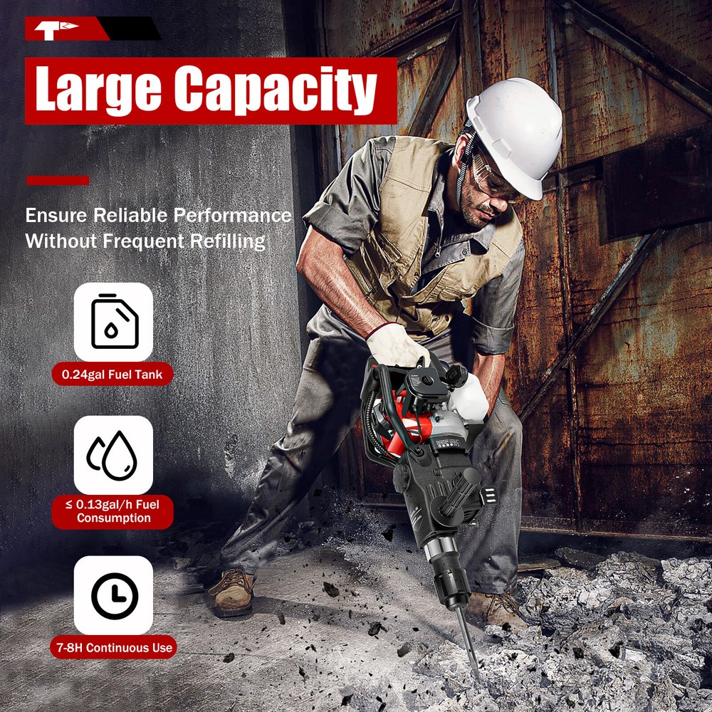 33CC 2 Stroke Gasoline Hammer Drilling Machine Gas Powered Demolition Hammer