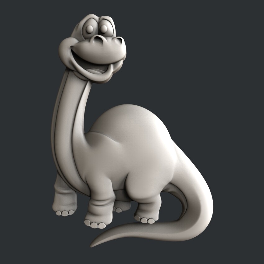 3d STL models for CNC, Artcam, Aspire, dinosaur