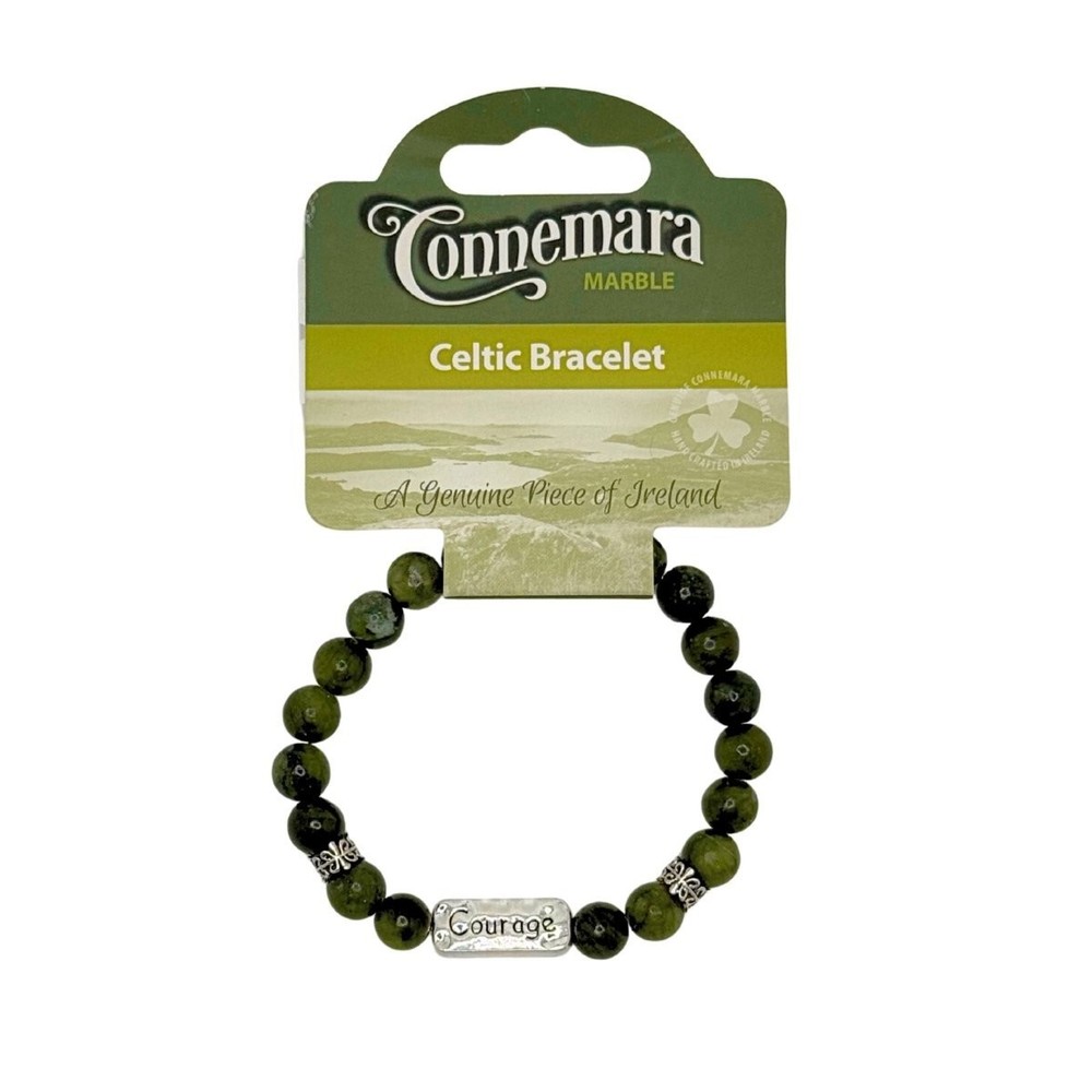 Connemara Marble Courage Message Bracelet