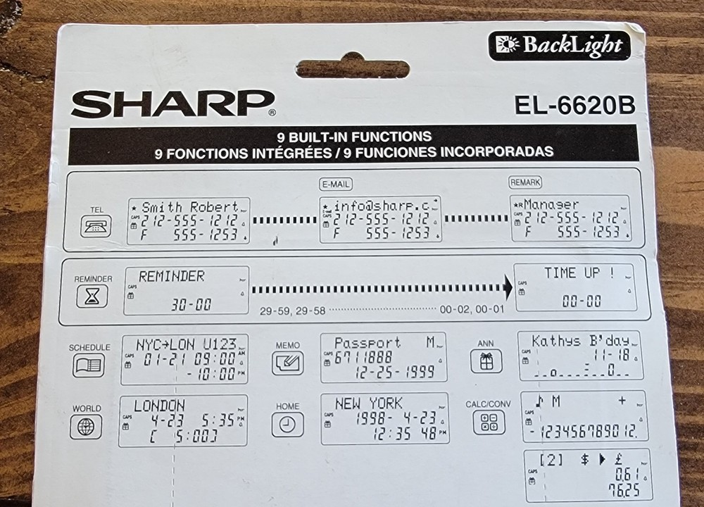 Sharp Memo Master Organizer - EL-6620B - Brand New - Untested