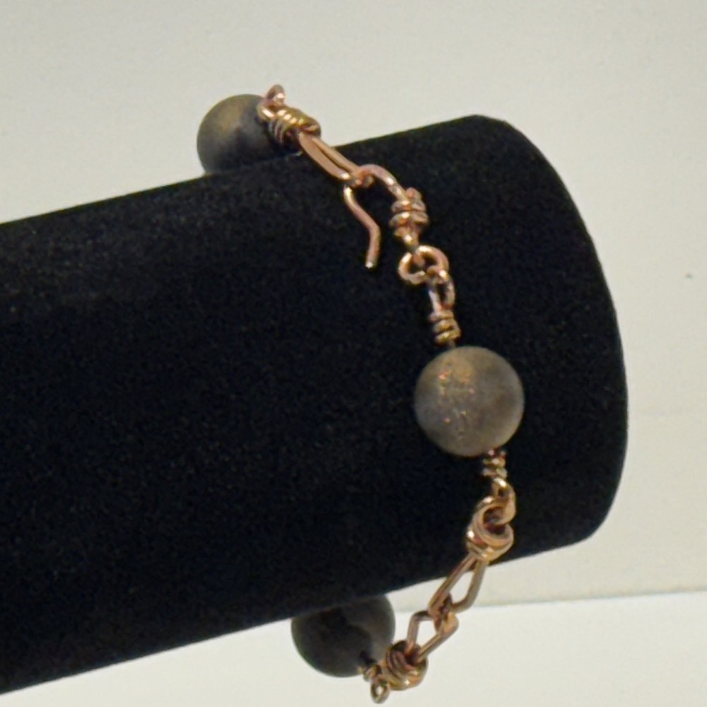 2 HAND CRAFTED COPPER BRACELETS- EACH UNIQUE (6265,6269)