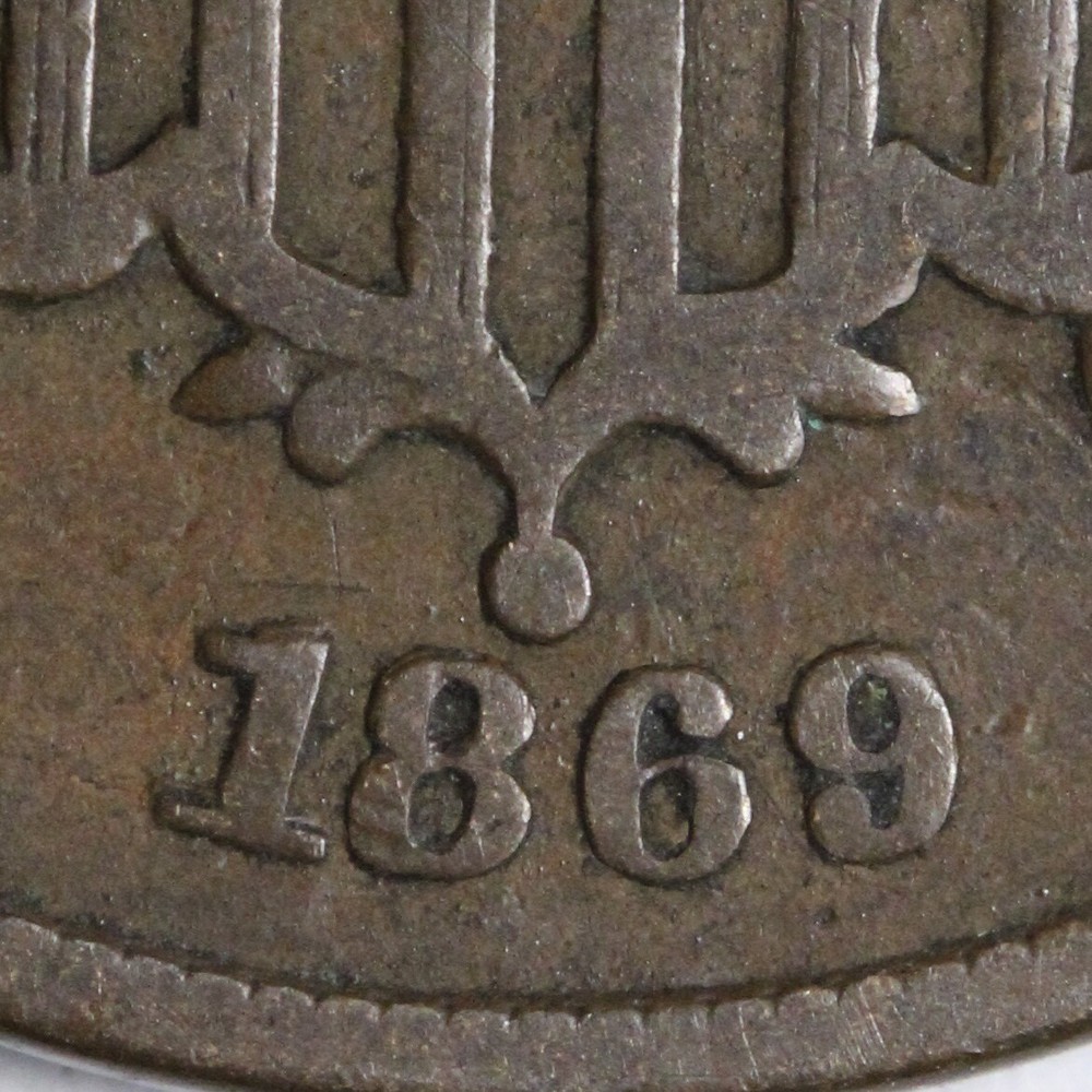 1869/1869 Two Cent Piece FINE RPD E190 JACN