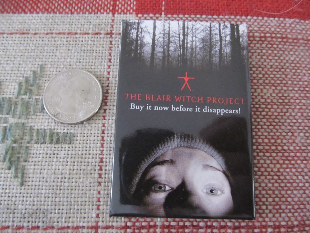 vintage pin pinback "Blair Witch Project" on video