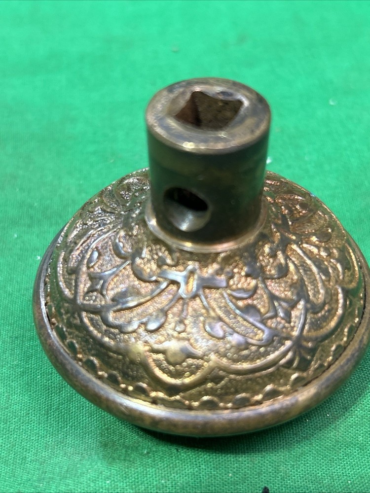 Original Victorian Eastlake 2 1/4” Solid Brass / Bronze Door Pull Knob