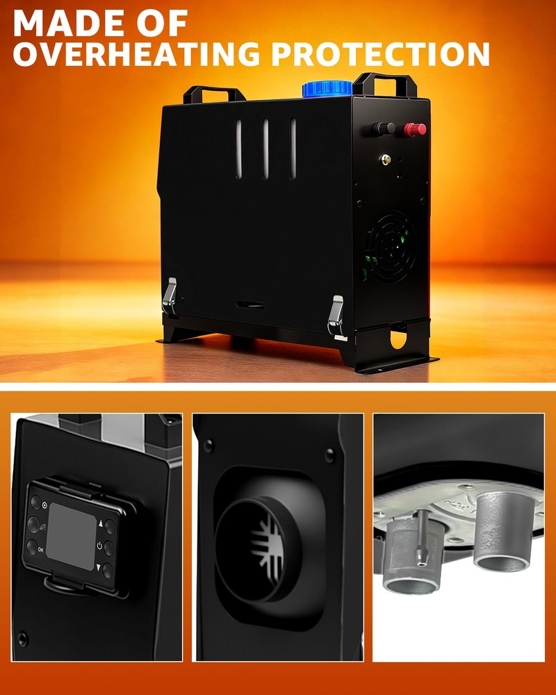 12V 24V 8KW Air Diesel Heater Night Parking Upgrade LCD For RV