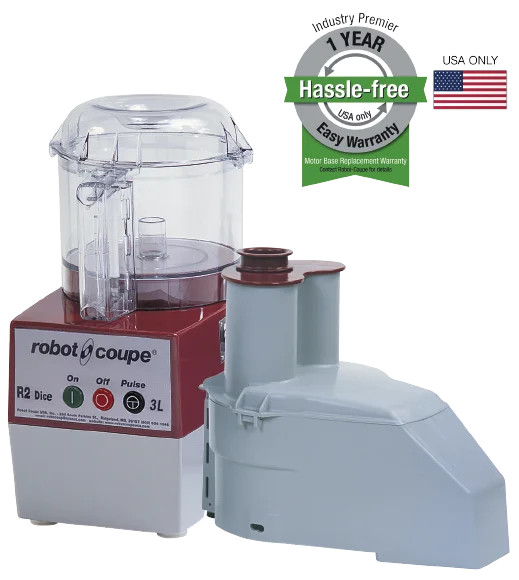 Robot Coupe R2DICE Continuous Feed Food Processor, 3 L Gray Polycarbonate Bow...
