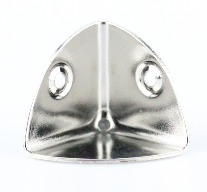 (12 Pack) Single Protective Box Corner - Bright Nickel  1"