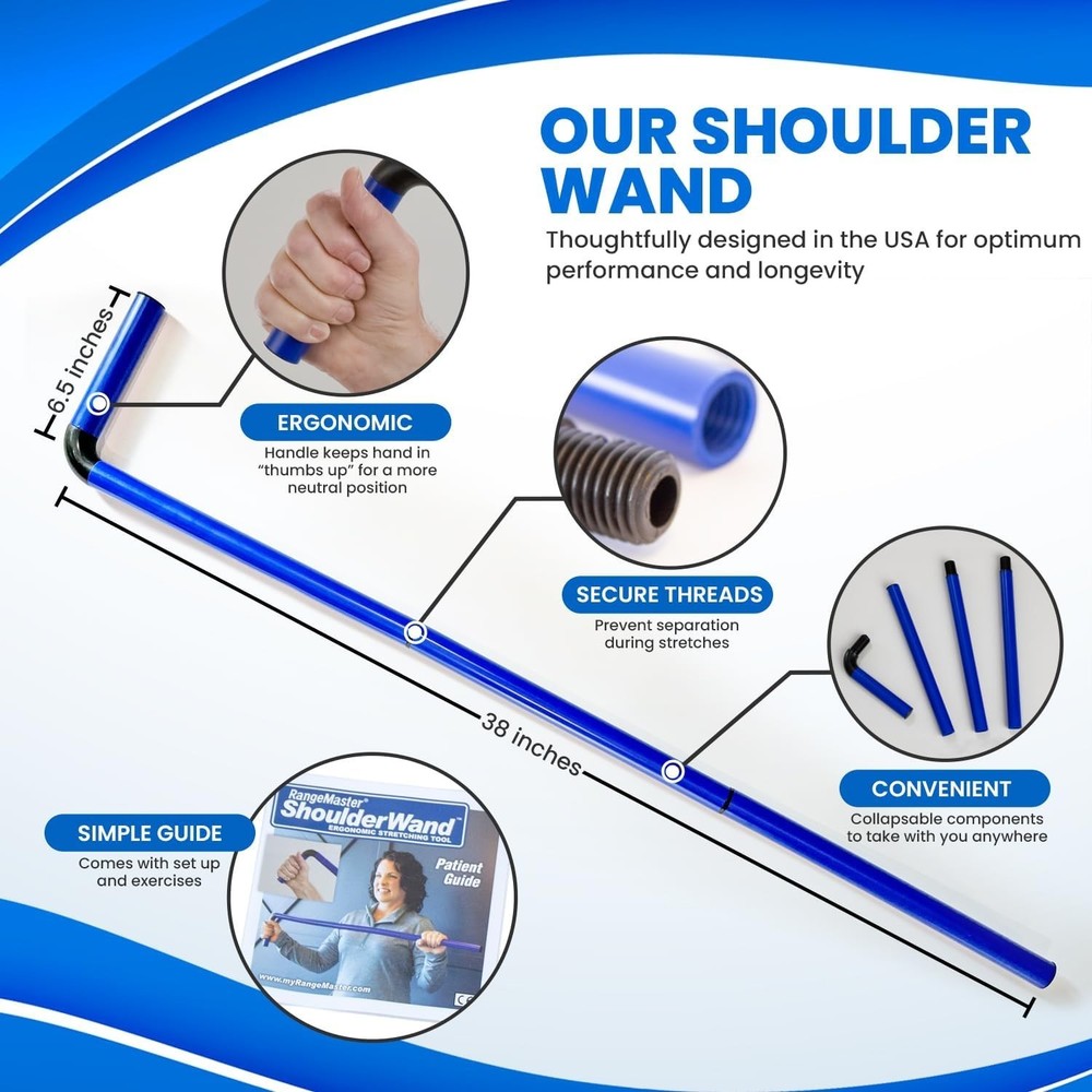 Shoulderwand Therapy Stretching Tool│Collapsible Stretching Bar │Phy