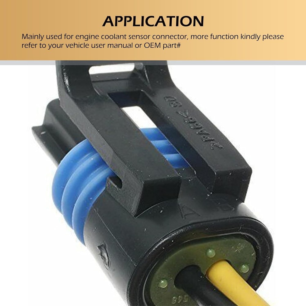 2 PCS PT2386 Multi-Purpose Pigtail Connector for Coolant Temperature Sensor and