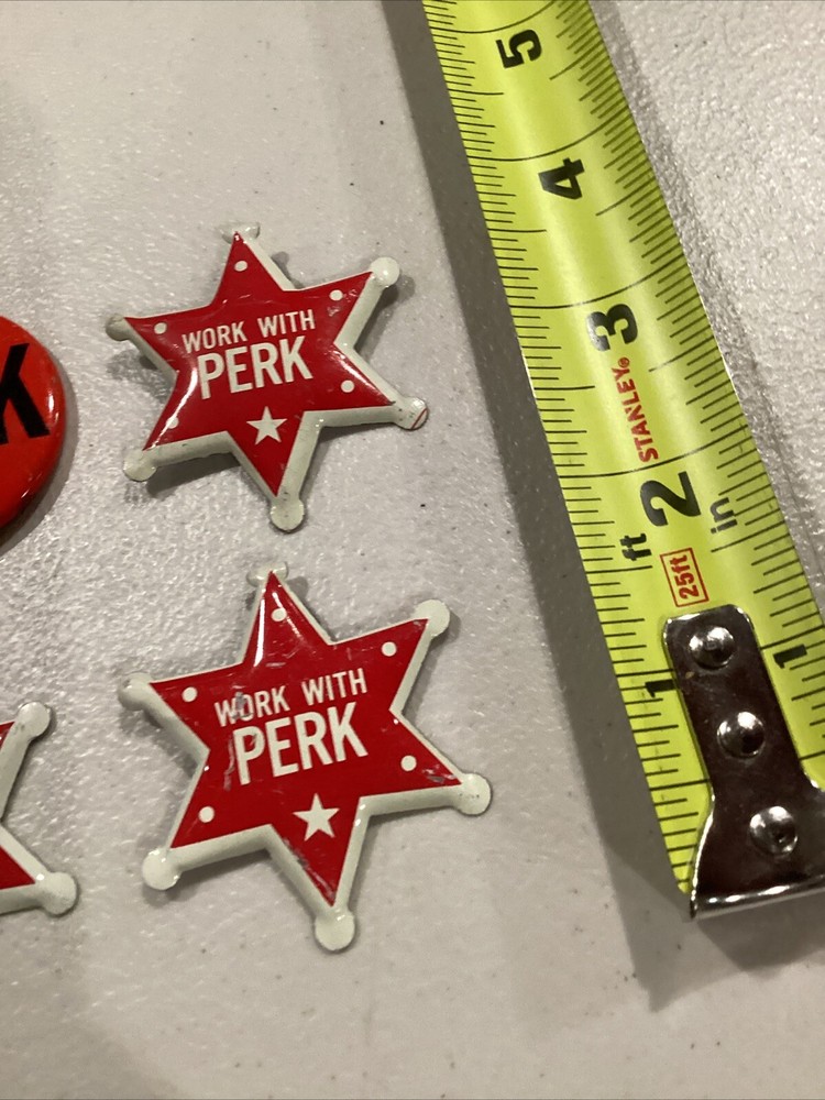 Work With Perk Election 4 Political Pin Button Lot