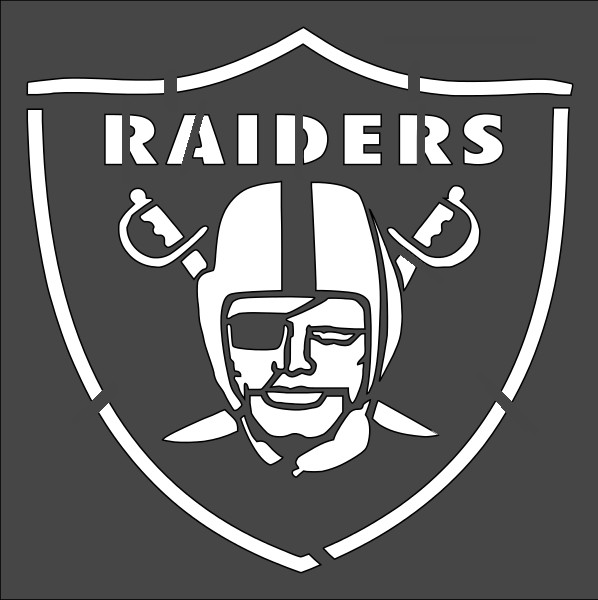 8"x8" Plastic Stencil - Raiders (SA66)*****