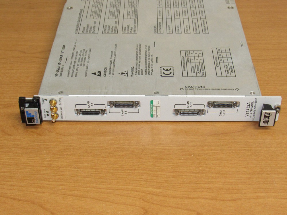 VXI Technology 4-16 Channel 51.2 kSa/s A/D + DSP Module - VT1432A - UNTESTED