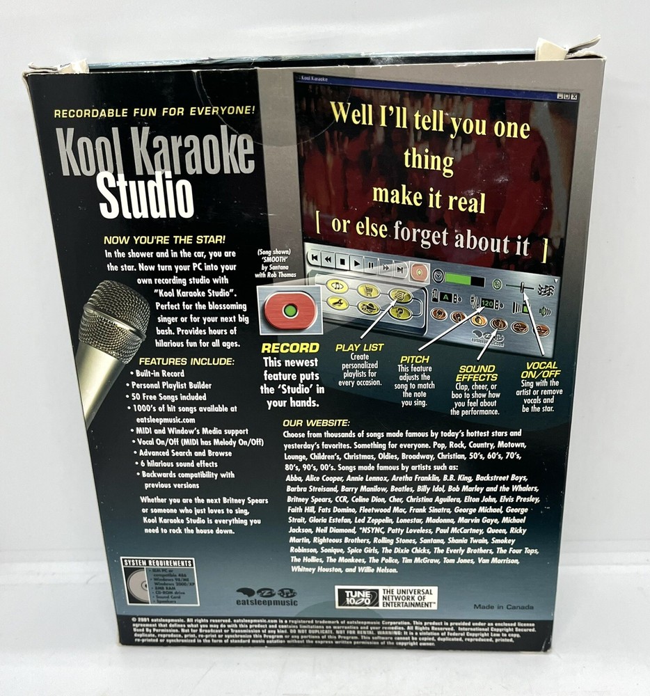Kool Karaoke Studio Recordable Fun CD-ROM With Microphone
