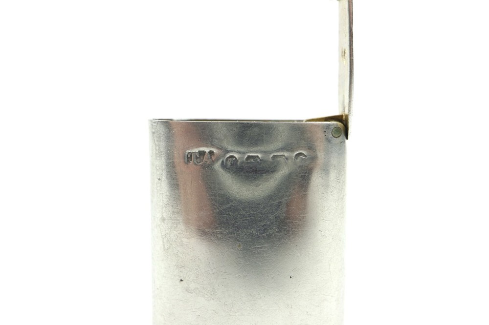 Very Small Silver Vesta Case With Enamel Name Panel - Will - HM Date 1885