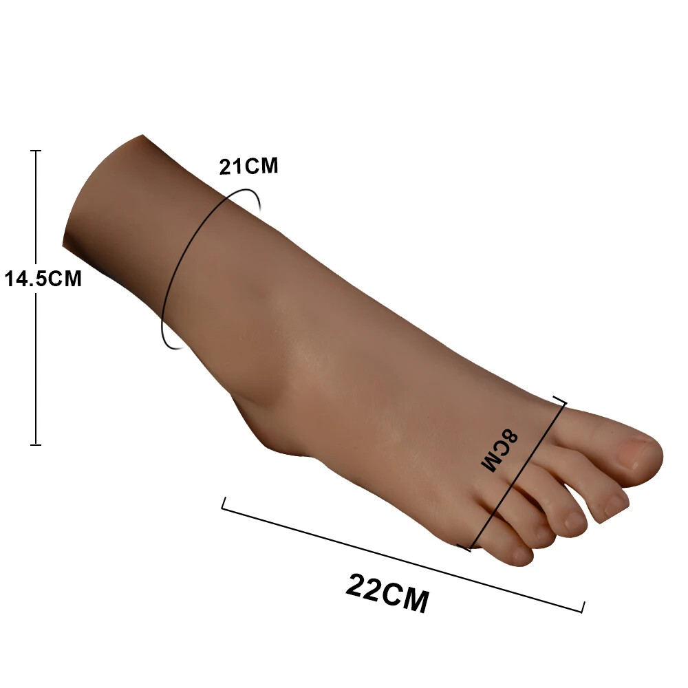 Real Silicone Artificial Foot Model Show Practice Foot Model Adjustable Fetish