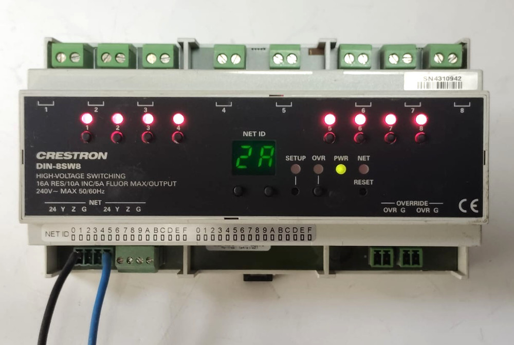 CRESTRON DIN-8SW8 Lighting Control Module
