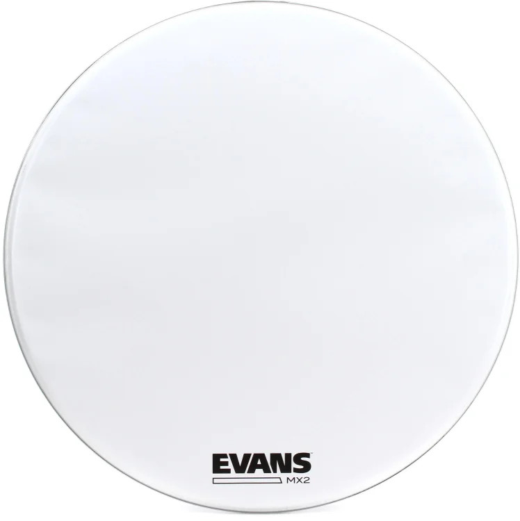 Evans MX2 White Marching Bass Drumhead - 30 inch