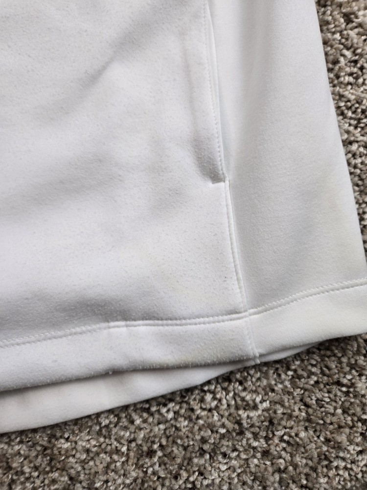Zero Restriction Golf Hoodie Mens Small White Pullover Fleece Sweatshirt