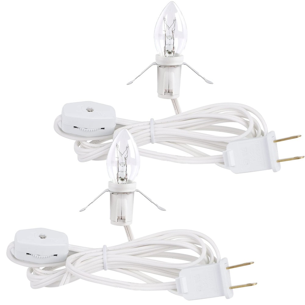 WATERGLIDE 2 Pack Accessory Cord with Clear Bulb, 6 FT UL Listed