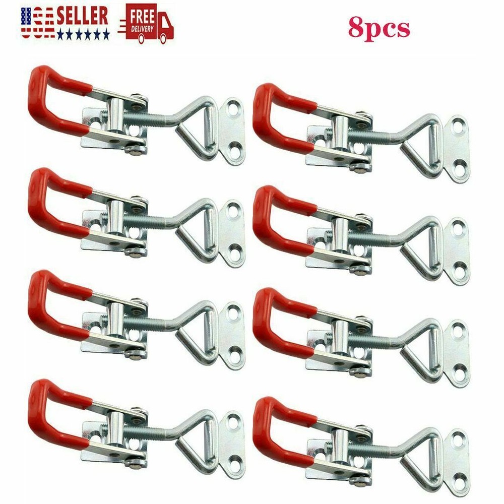 8pack Steel Toggle Latch Catches Adjustable Lock Clamp For Boxes Case