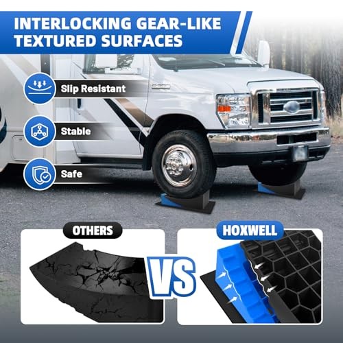 RV Leveling Blocks System, 2 Packs Camper Leveling Blocks System with 2