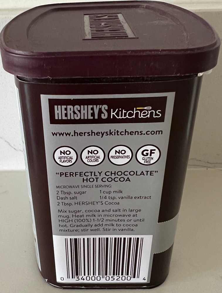 Hershey's Unsweetened 100% Cocoa Unsweetened-8 oz-Dec. 2027