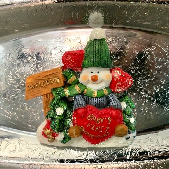 Large Baby’s First Christmas Snowman Magnet