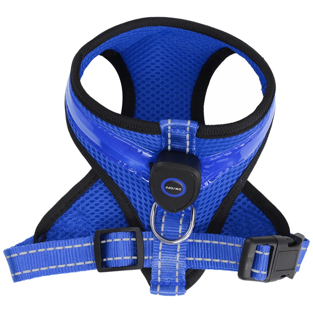 Light Up Adjustable Dog Vest Harness No Pull Harness for Small Medium Dogs