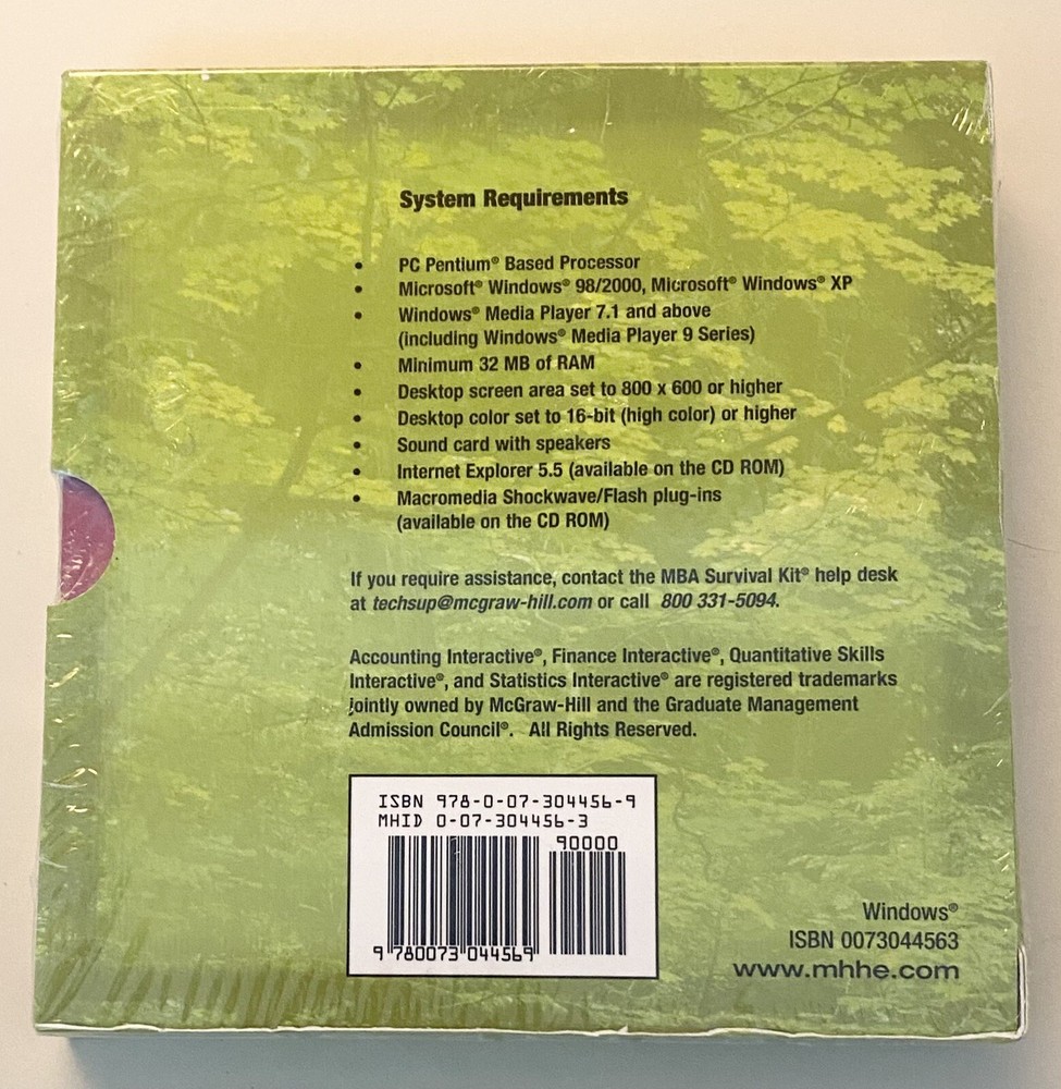 McGraw-Hill Irwin MBA Survival Kit Version 4.0 CD-ROM for PC 5 CDs NEW SEALED