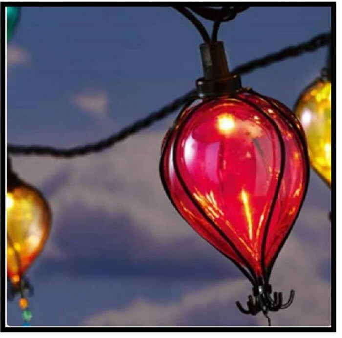 Multicolor Balloon Shape Tear Drop String Lights Shatterproof backyard 10-Count