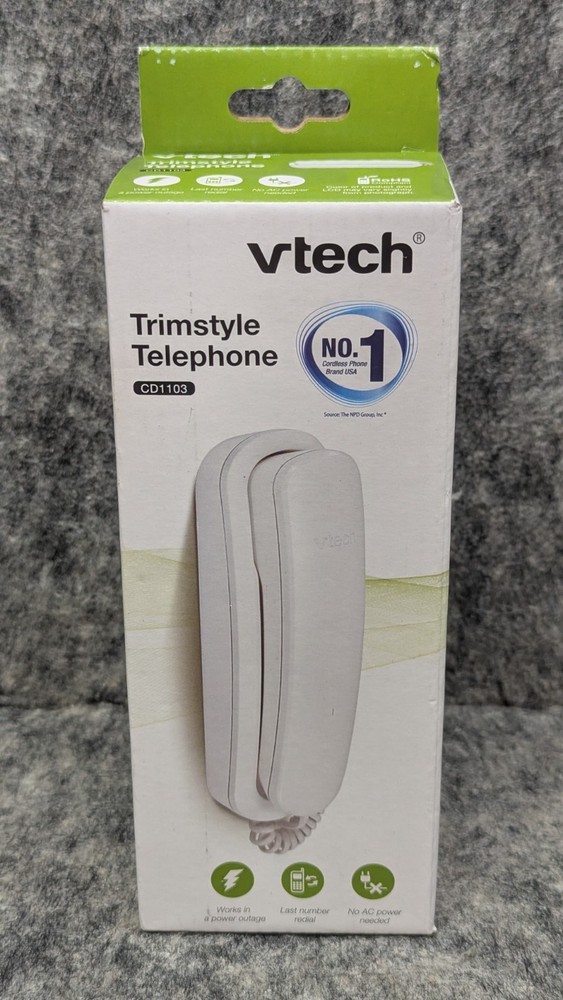 🔥New🔥  VTech CD1103 Trimstyle Corded Phone - White
