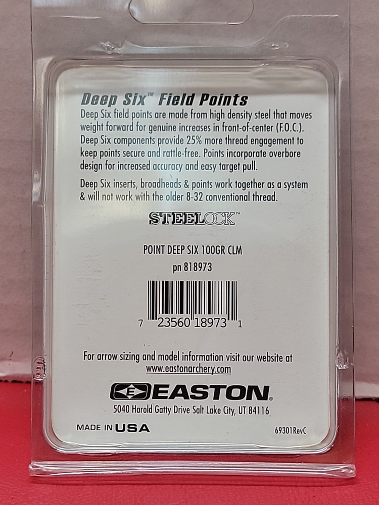 Easton Deep Six Bullet Points, 100 gr, 12pk