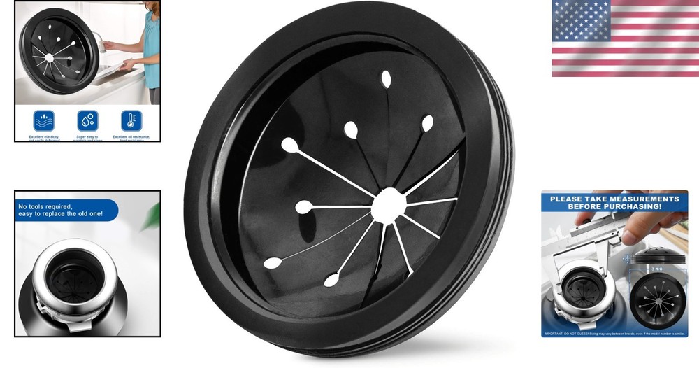 Round Black Splash Guard for Kitchen Sinks - Reduce Noise & Spills Effortlessly