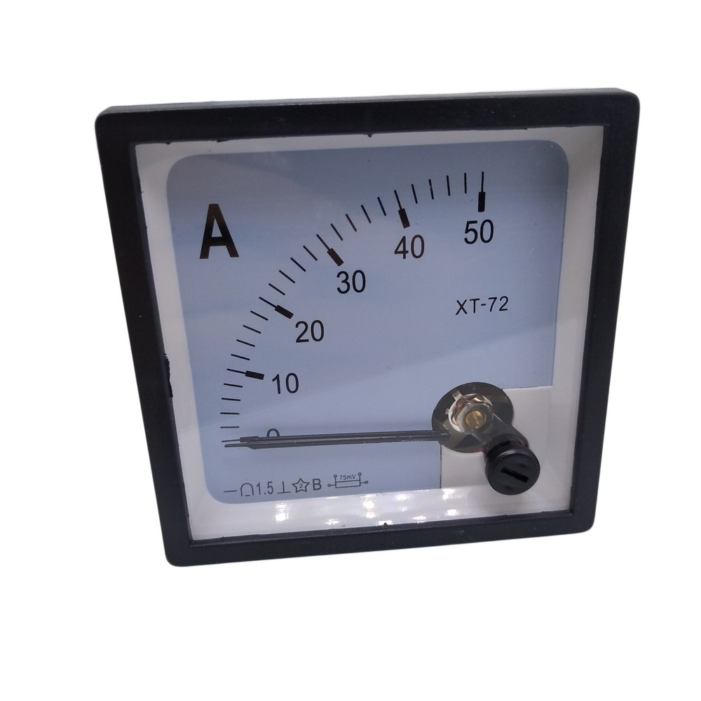 DC 0 ~ 50A Analog AMP Current Needle Panel Meter Ammeter XT-72 & Shunt