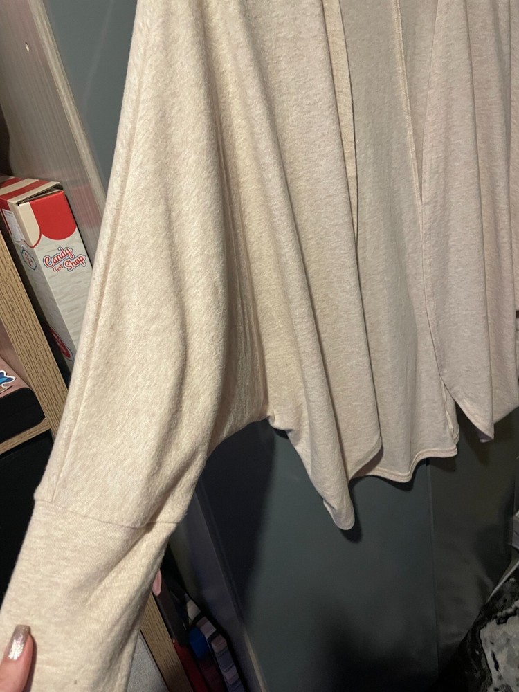 M&Co beige open front cardigan size L (oversize)