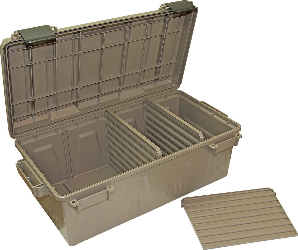 MTM ACDC30, Divided Ammo Crate Utility Box, Water- Resistant, Stackable, Snap La