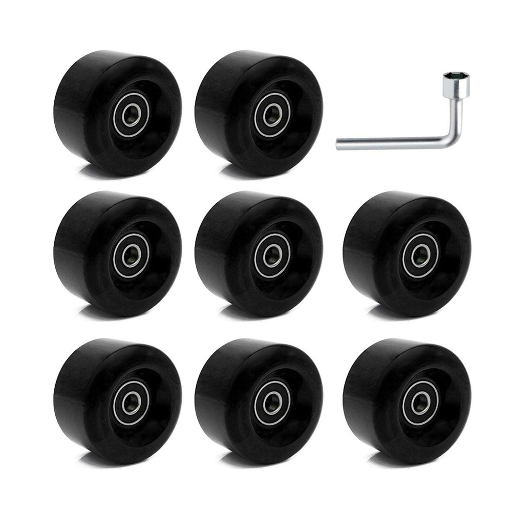 8 Pack Roller Skate Wheels with Bearings Installed, Outdoor Roller Skate Whee...