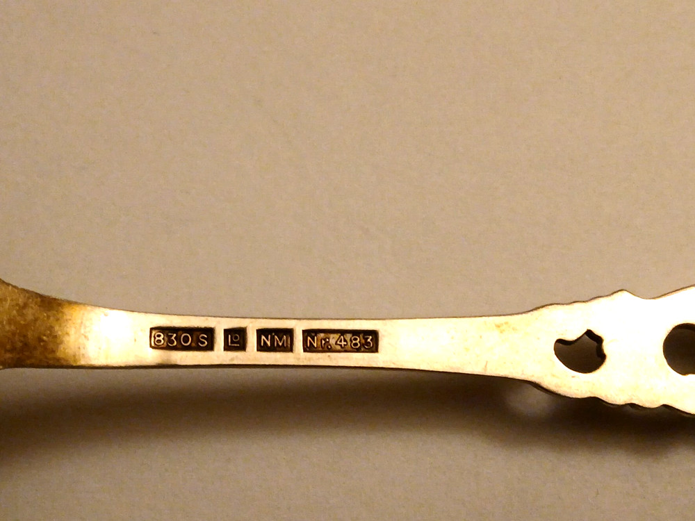 VINTAGE NORWAY MADE 830 SILVER "NARVIK KIRKE" SPOON.